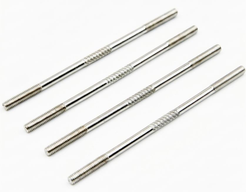 M3X2.5XL80mm Stainless Steel Tight Adjustable Push Rod Sets (Pack of 4)